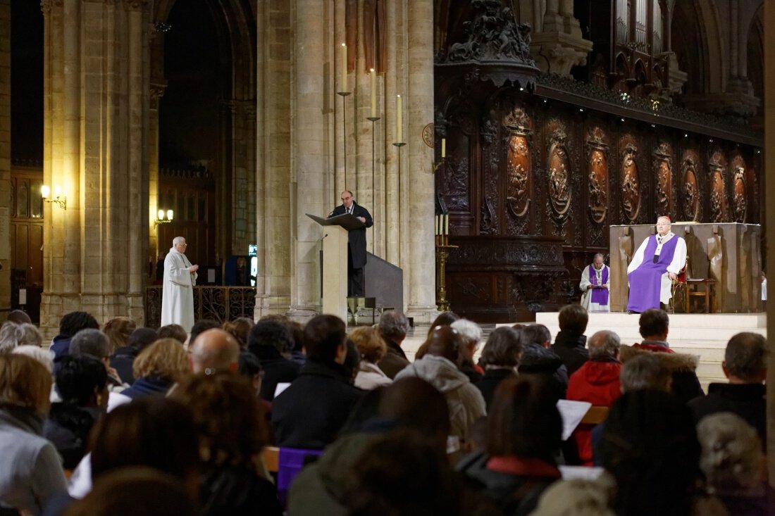 Liturgie de la Parole. © Yannick Boschat / Diocèse de Paris.