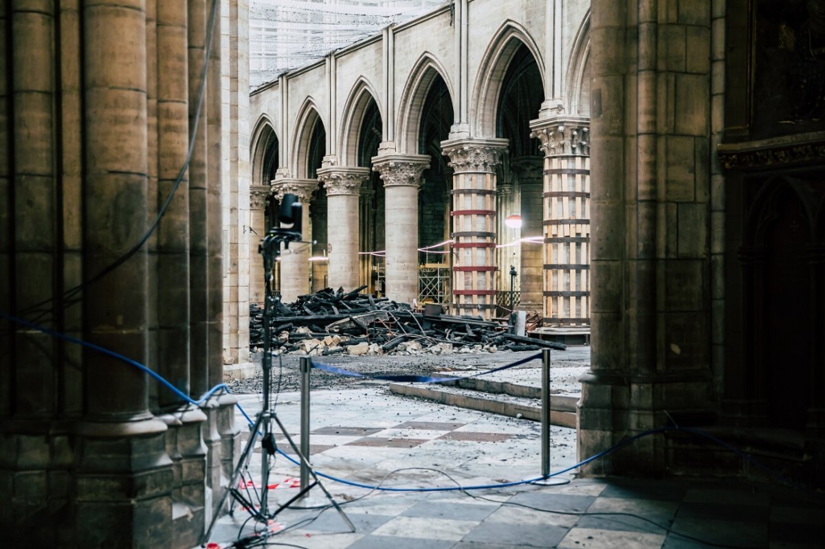 Notre-Dame de Paris, 2 mois après. © Guillaume Poli / CIRIC.