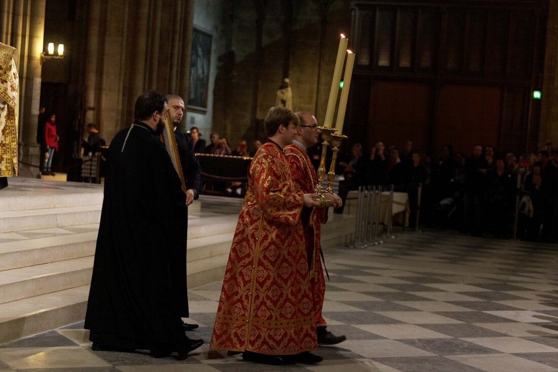 Vêpres orthodoxes à Notre-Dame de Paris. © Yannick Boschat / Diocèse de Paris.