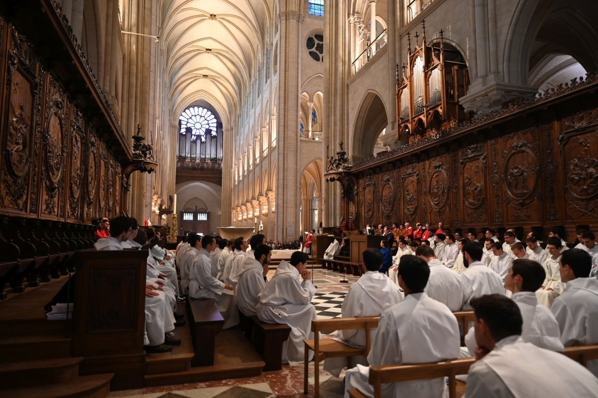 Rencontre des séminaristes d'Île-de-France 2025. Célébration de la messe. © Marie-Christine Bertin / Diocèse de Paris.
