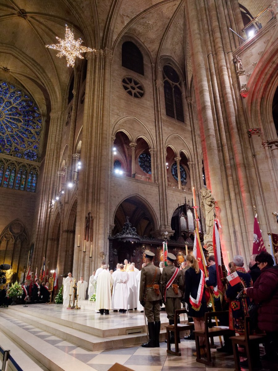 Messe pour le 100e anniversaire de l'indépendance de la Pologne. © Yannick Boschat / Diocèse de Paris.