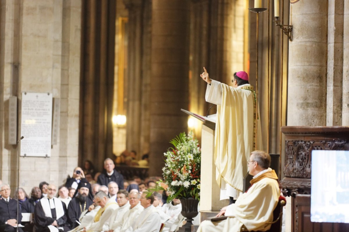 Homélie de Mgr Michel Aupetit, nouvel archevêque de Paris. © Yannick Boschat / Diocèse de Paris.