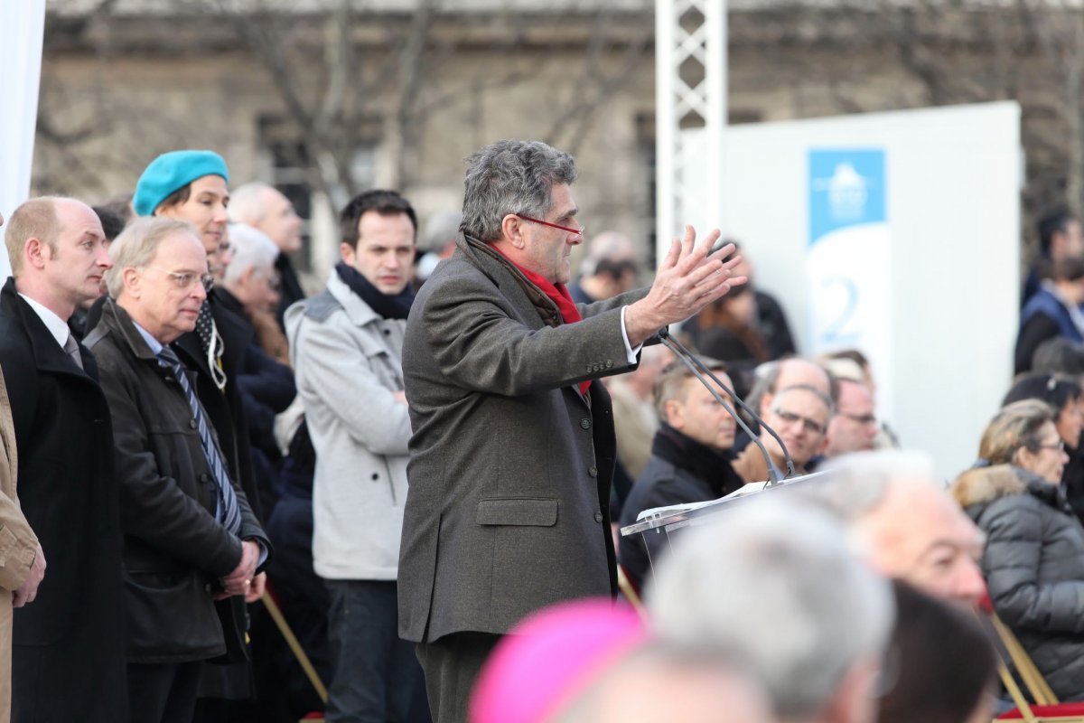 Premières sonneries des nouvelles cloches de Notre-Dame de Paris. © Yannick Boschat / Diocèse de Paris.