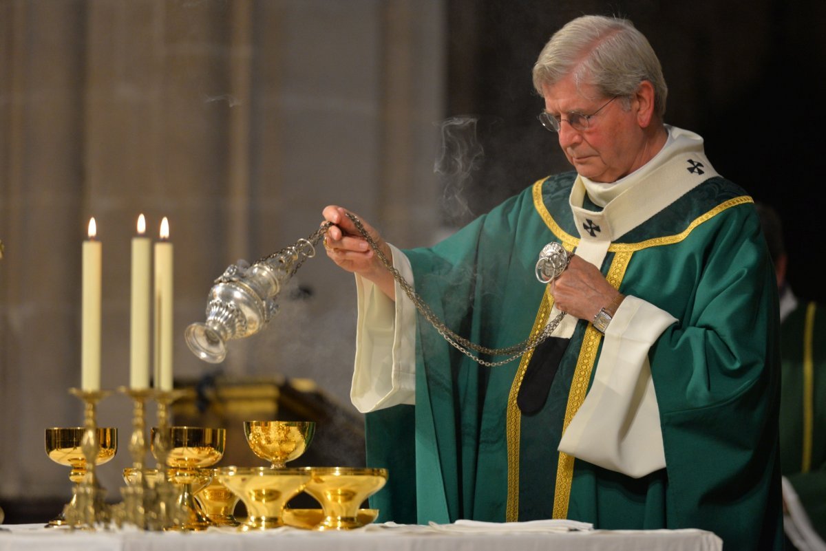 Imposition du pallium à Mgr Laurent Ulrich. © Marie-Christine Bertin / Diocèse de Paris.