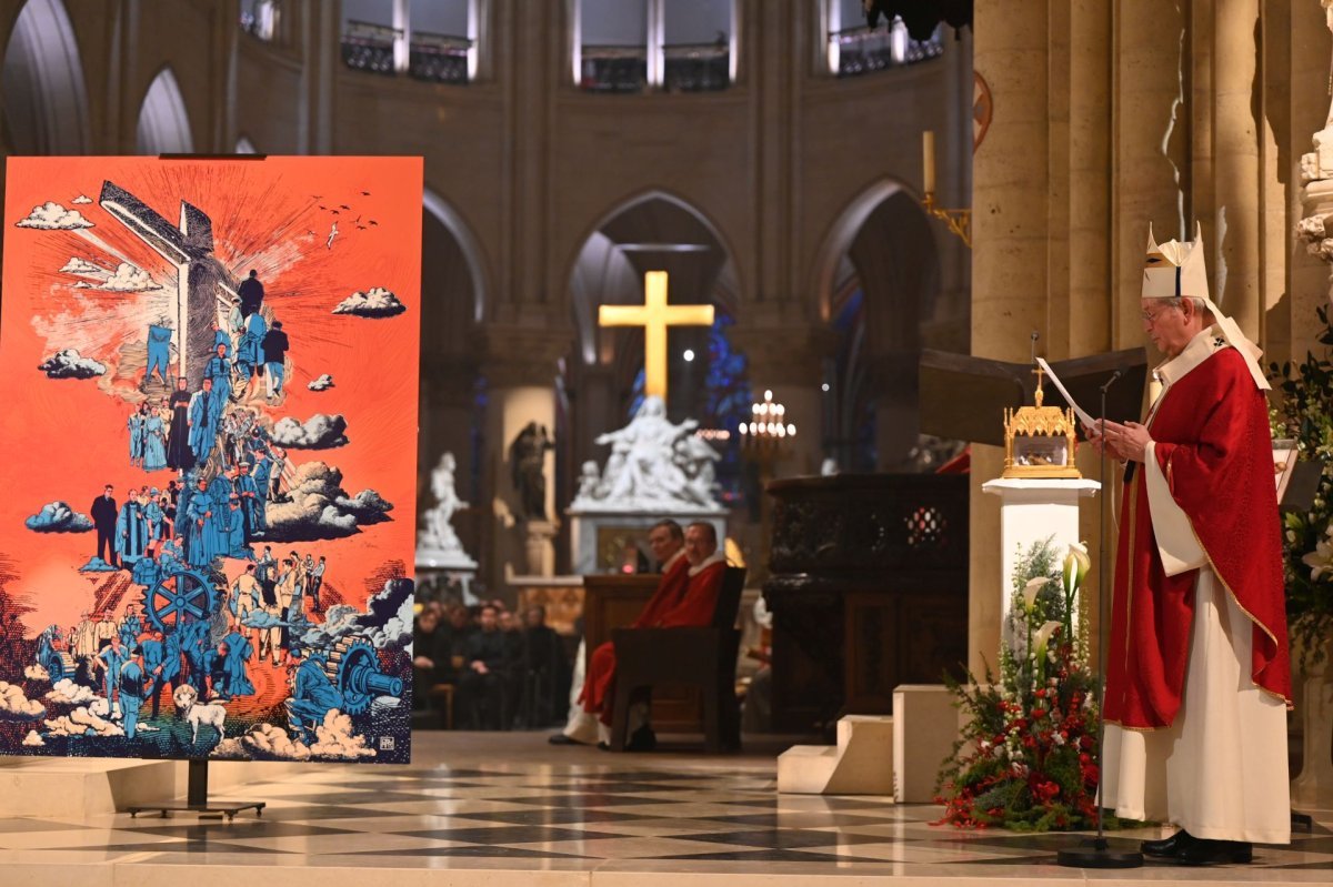 Messe de béatification de Raymond Cayré, Gérard-Martin Cendrier, Roger (…). © Marie-Christine Bertin / Diocèse de Paris.