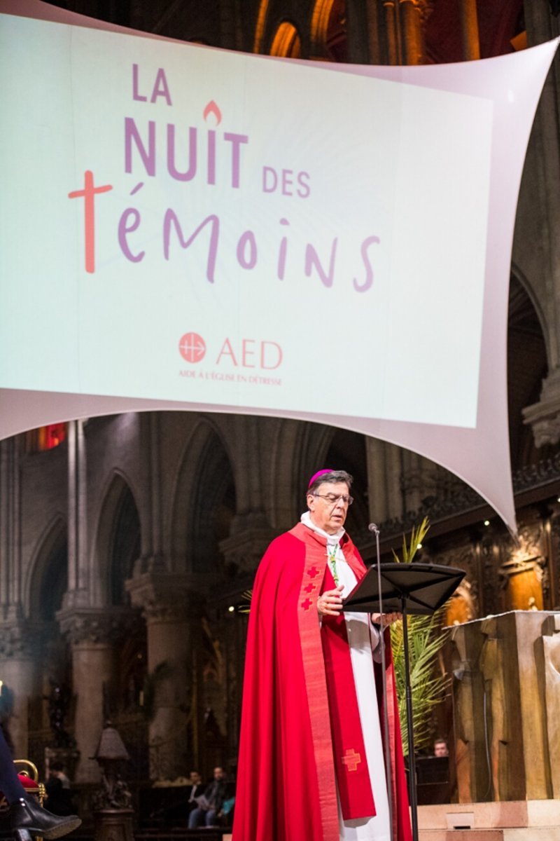 “La Nuit des Témoins” à Notre-Dame de Paris. © François-Régis Salefran.