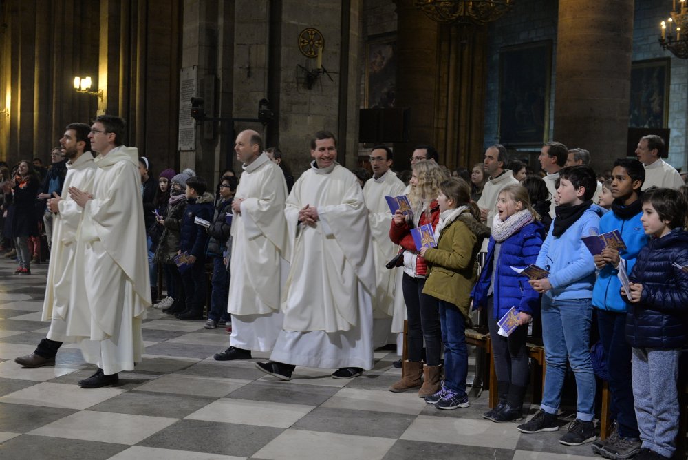 Rassemblement des sixièmes 2017 - Messe à Notre-Dame 3. © Marie-Christine Bertin/Diocèse de Paris.