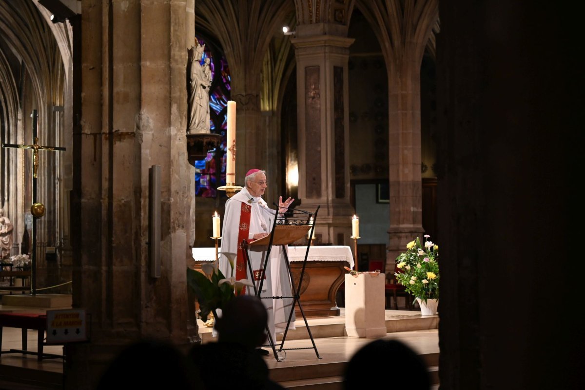 Catéchèse sur le sacrement du baptême. Lundi 5 mai 2025. © Marie-Christine Bertin / Diocèse de Paris.