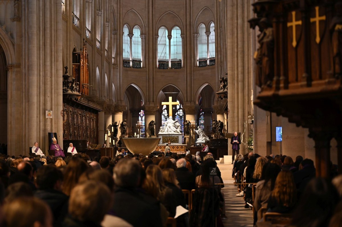 Appel décisif et inscription du nom des catéchumènes 2026 - Célébration du matin. © Marie-Christine Bertin / Diocèse de Paris.