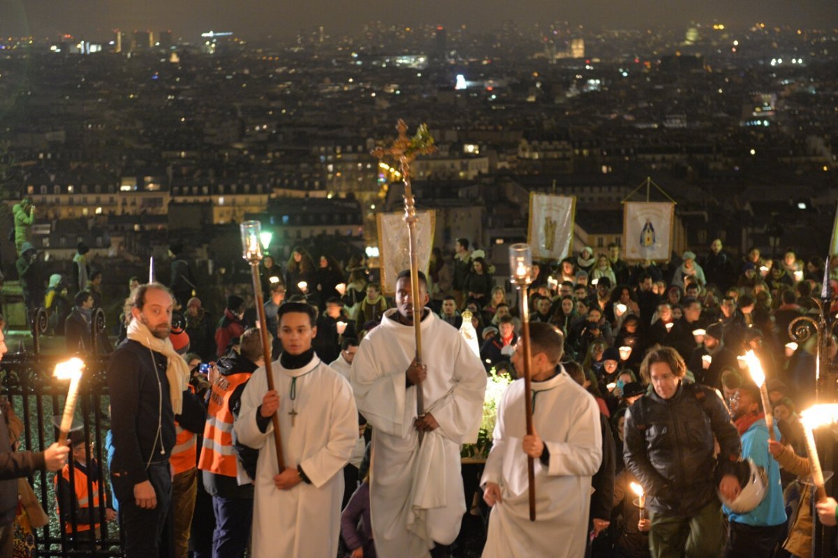 Procession Mariale, messe au Sacré-Coeur de Montmartre. © Marie-Christine Bertin / Diocèse de Paris.