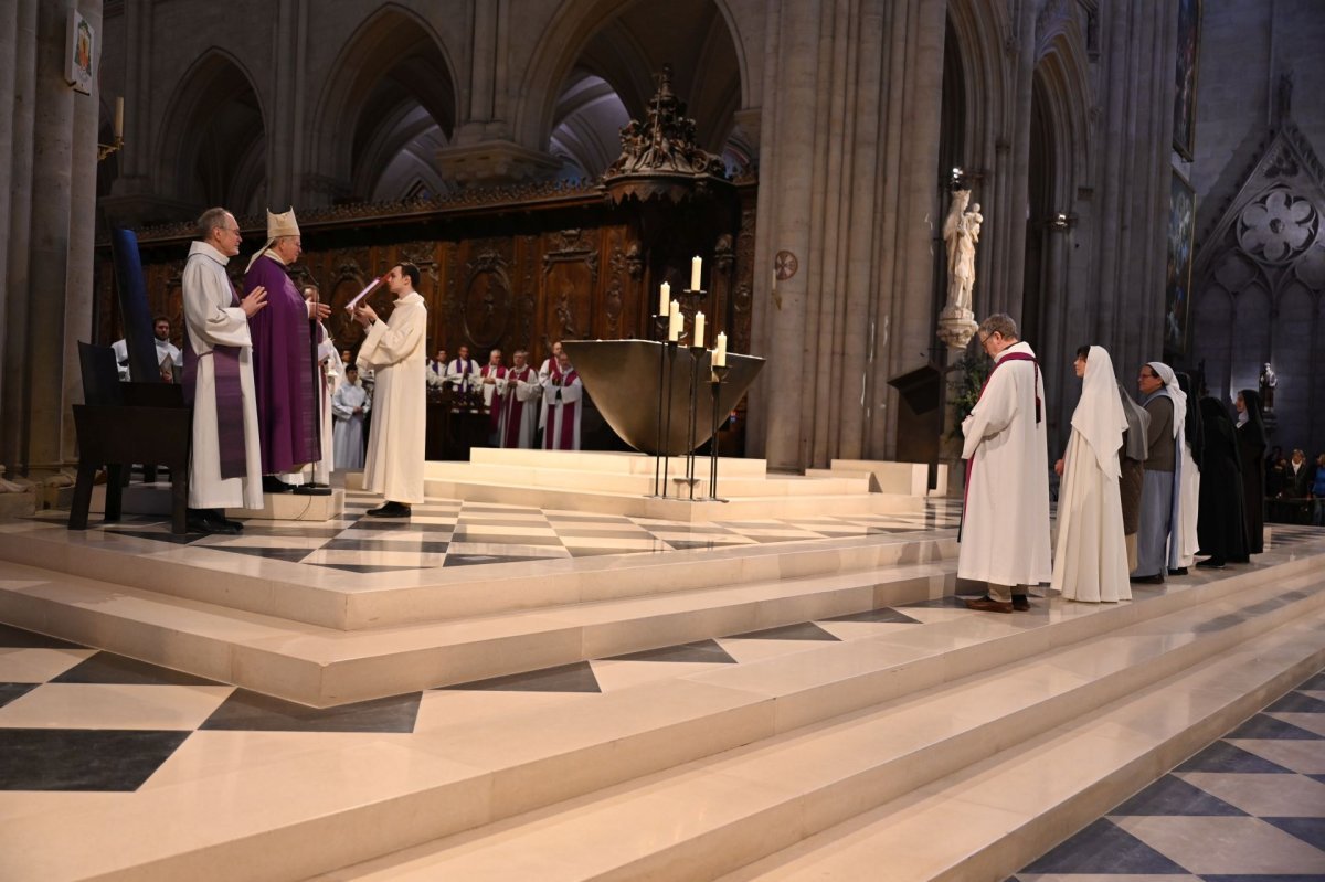 Appel décisif et inscription du nom des catéchumènes 2026 - Célébration du matin. © Marie-Christine Bertin / Diocèse de Paris.