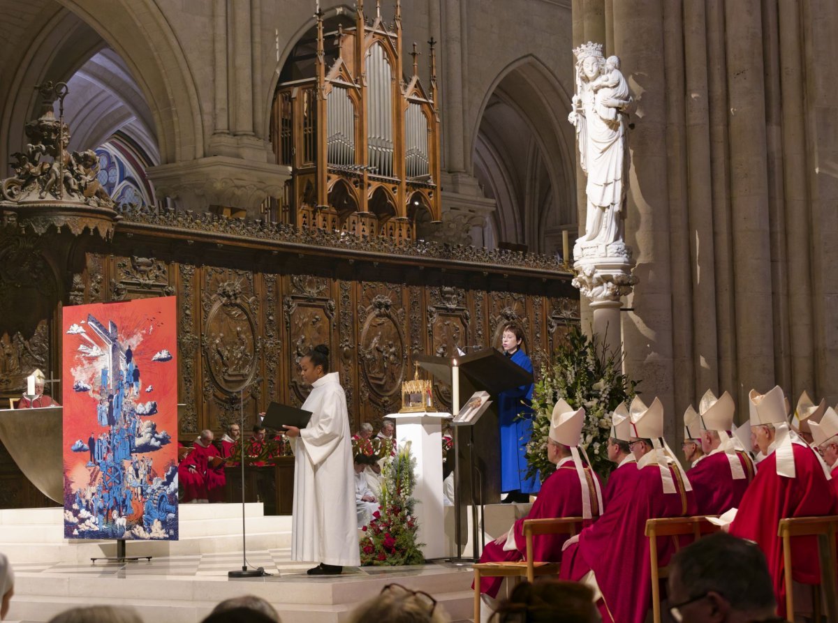 Messe de béatification de Raymond Cayré, Gérard-Martin Cendrier, Roger (…). © Yannick Boschat / Diocèse de Paris.