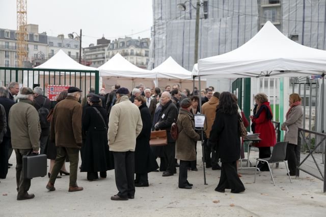 La cérémonie a eu lieu à l'emplacement de la future Maison Ozanam. © Yannick Boschat.