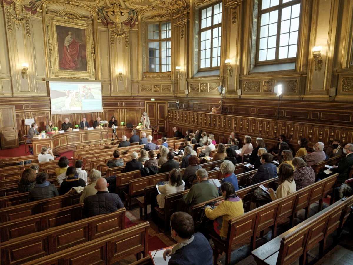 Colloque historique sur Geneviève. 3 novembre 2021, en Sorbonne © Yannick Boschat / Diocèse de Paris.