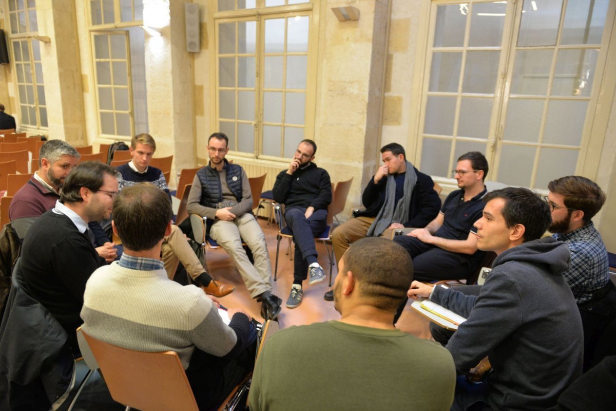 Rencontre des séminaristes d'Île-de-France. © Marie-Christine Bertin / Diocèse de Paris.