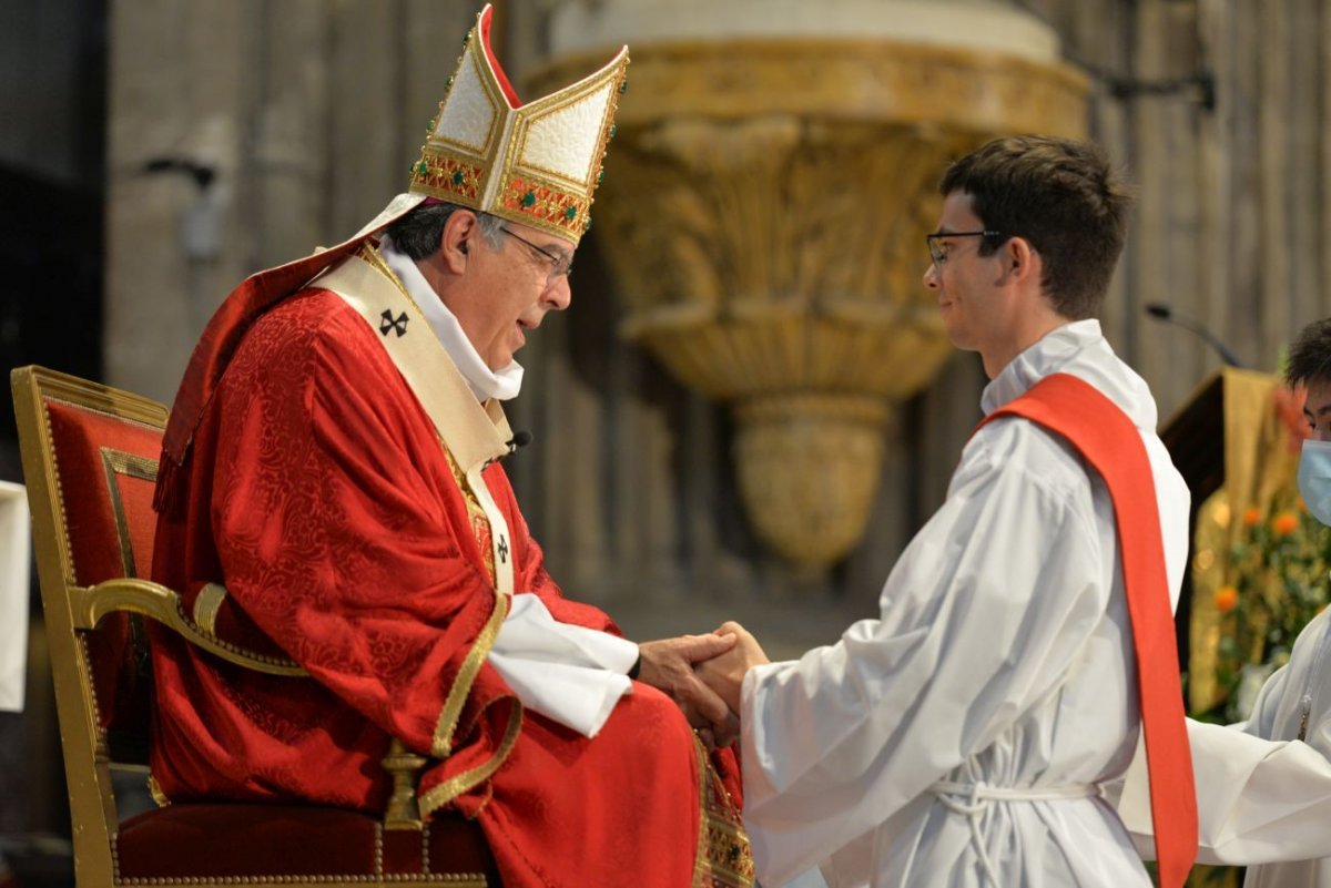 Ordinations sacerdotales 2021 à Saint-Sulpice. © Marie-Christine Bertin / Diocèse de Paris.