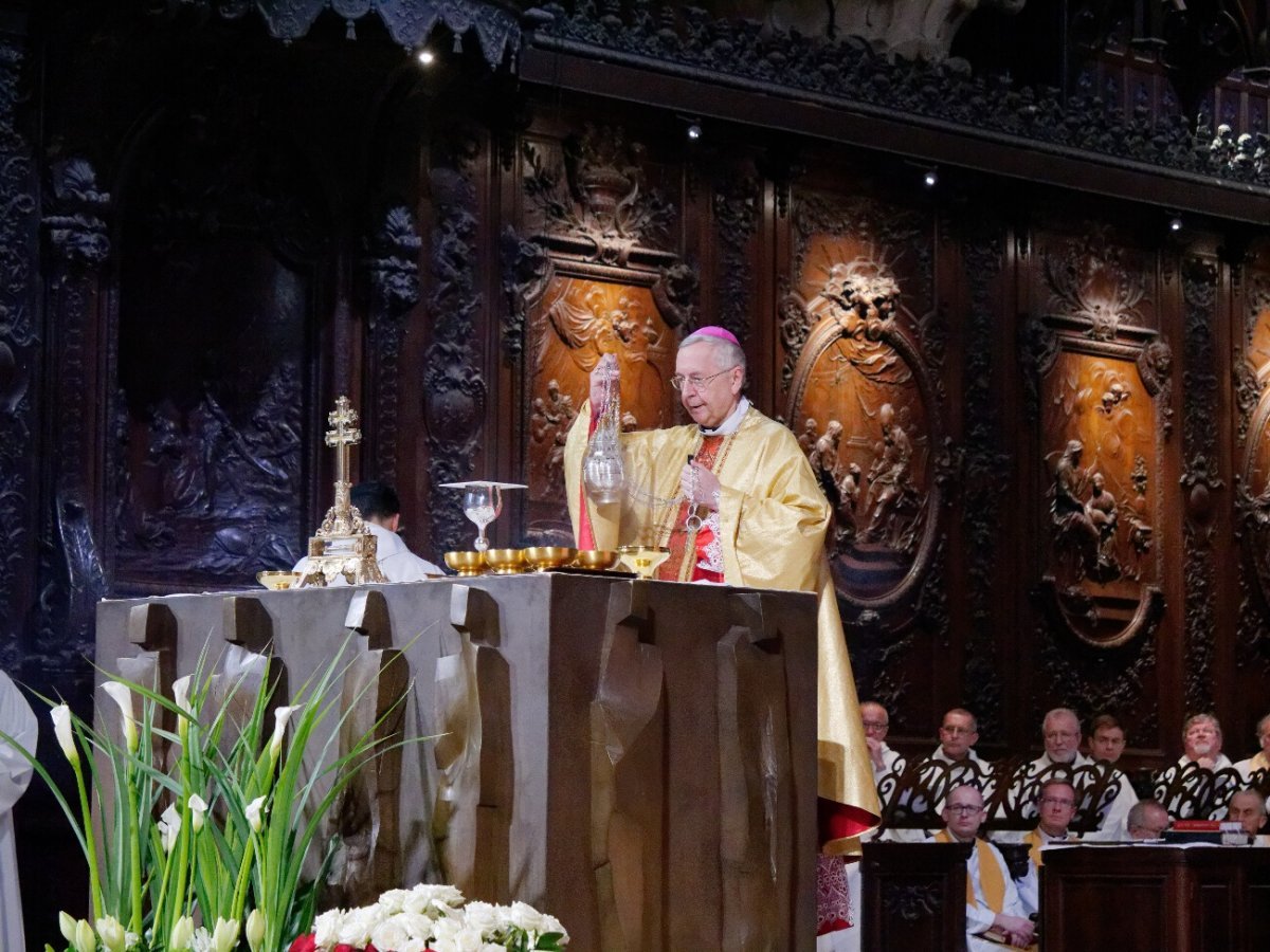 Mgr Stanisław Gądecki, président de la conférence des évêques de Pologne et (…). © Yannick Boschat / Diocèse de Paris.