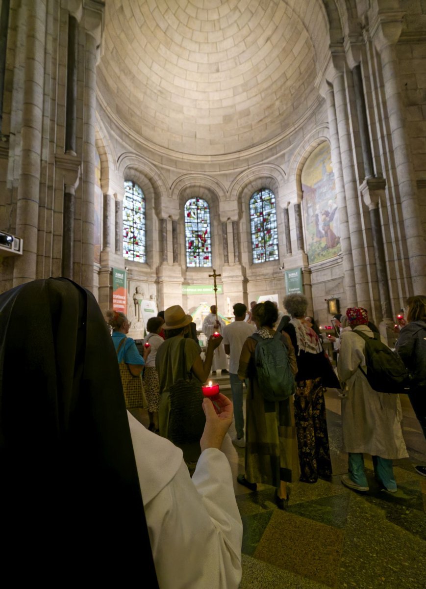 Veillée de l'espérance au Sacré-Cœur de Montmartre. © Yannick Boschat / Diocèse de Paris.