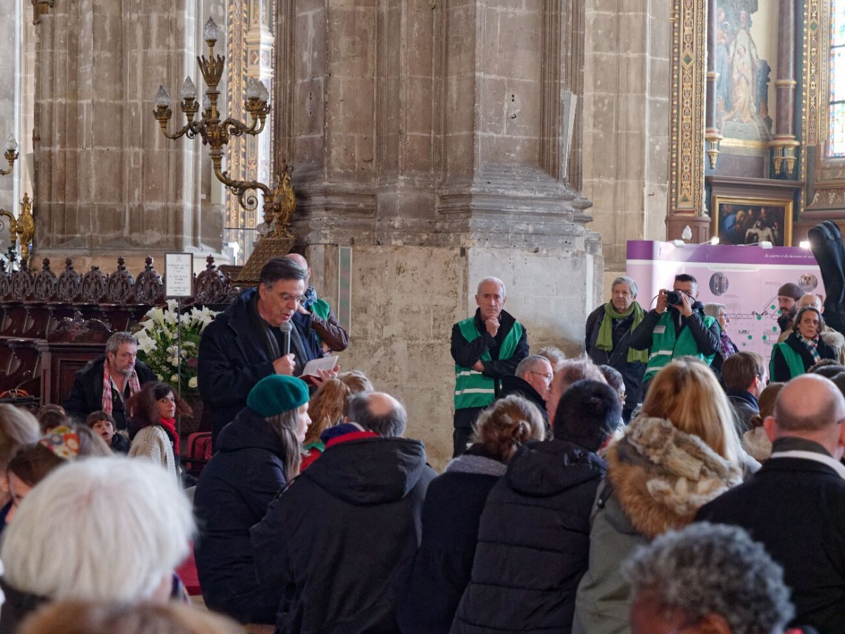 Rassemblement diocésain pour la 2e Journée Mondiale des Pauvres à Saint-Eustache. © Yannick Boschat / Diocèse de Paris.