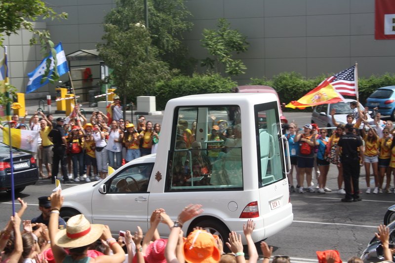 Arrivée du pape à Madrid.. © Diocèse de Paris 