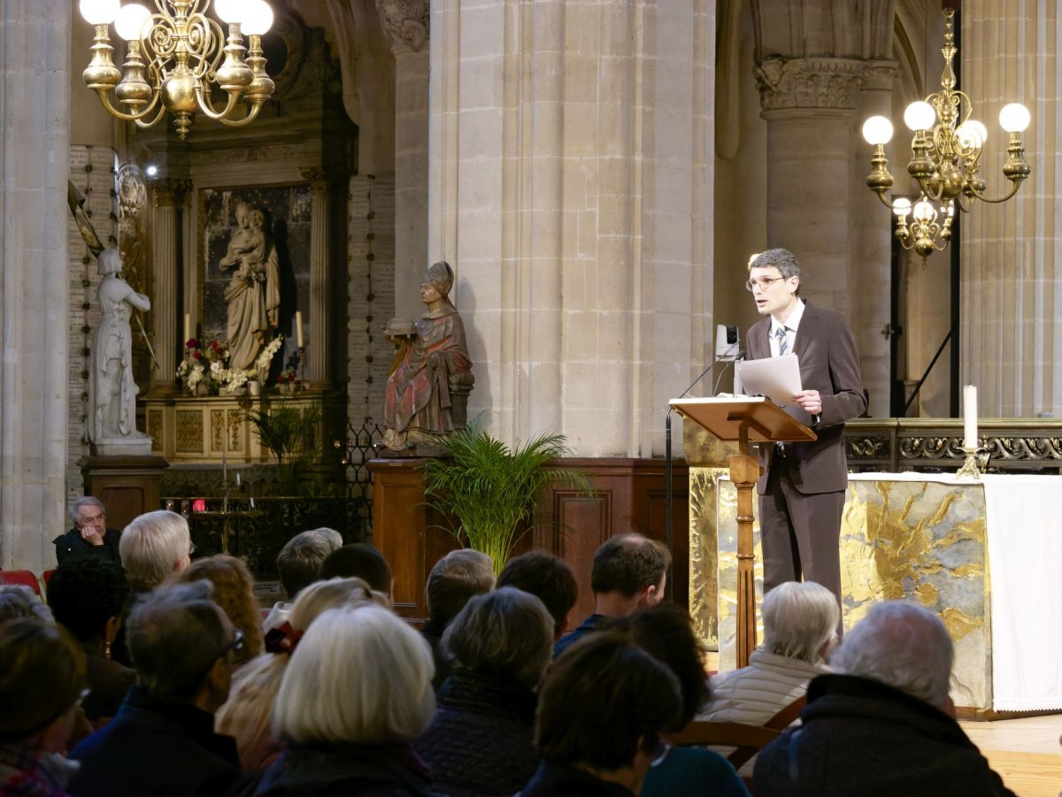 Conférence de Carême de Notre-Dame de Paris : “Georges Bernanos : Le don des (…). © Yannick Boschat / Diocèse de Paris.