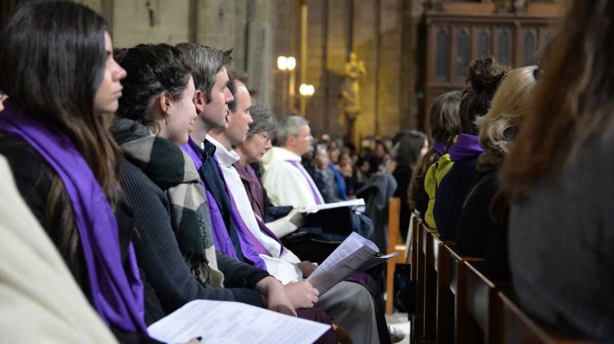 Appel décisif des catéchumènes, célébration de 15h. © Marie-Christine Bertin / Diocèse de Paris.