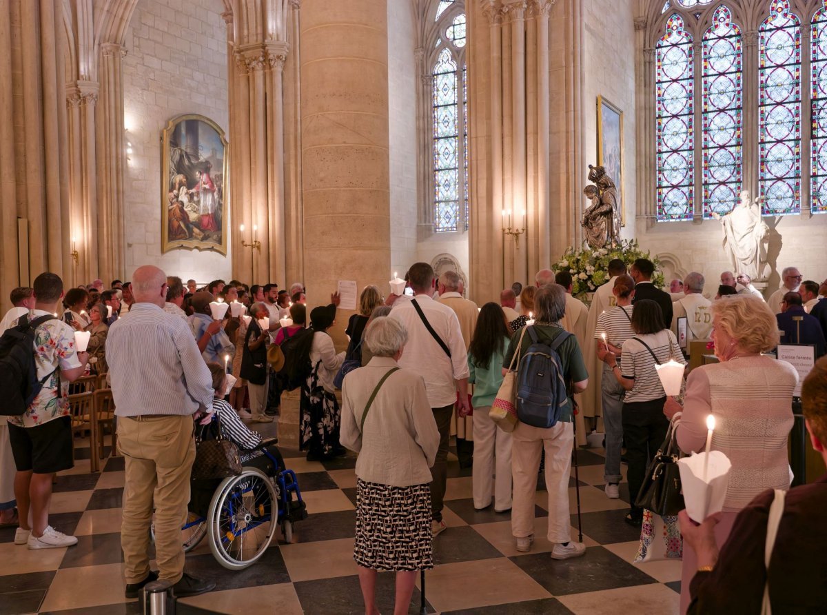 Veille de la fête de l'Assomption à Notre-Dame de Paris 2025. © Yannick Boschat / Diocèse de Paris.