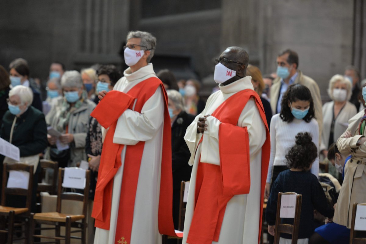 Ordinations de diacres permanents 2020. © Marie-Christine Bertin / Diocèse de Paris.