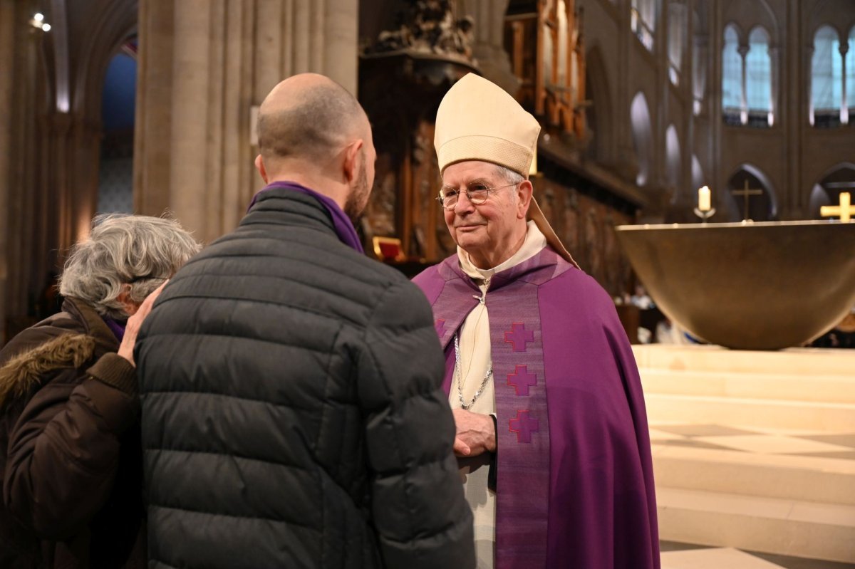 Appel décisif et inscription du nom des catéchumènes 2026 - Célébration du matin. © Marie-Christine Bertin / Diocèse de Paris.