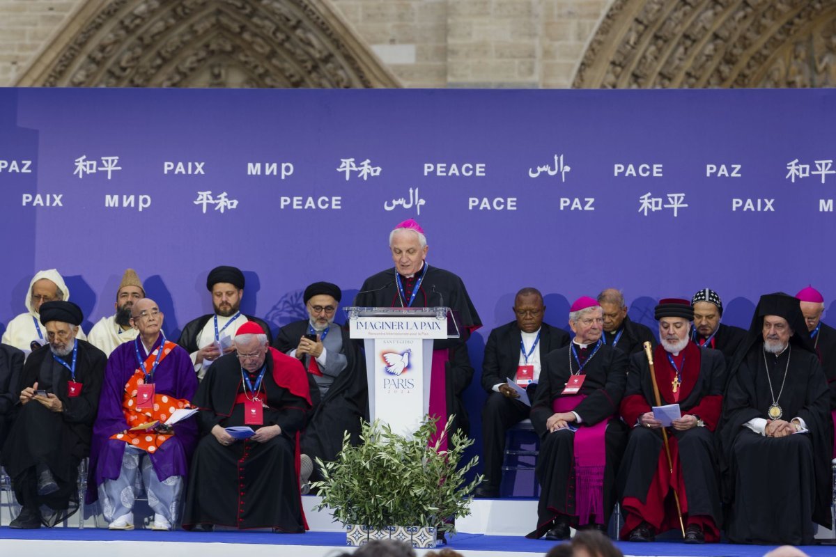 Cérémonie conclusive de la Rencontre internationale pour la paix. © Yannick Boschat / Diocèse de Paris.