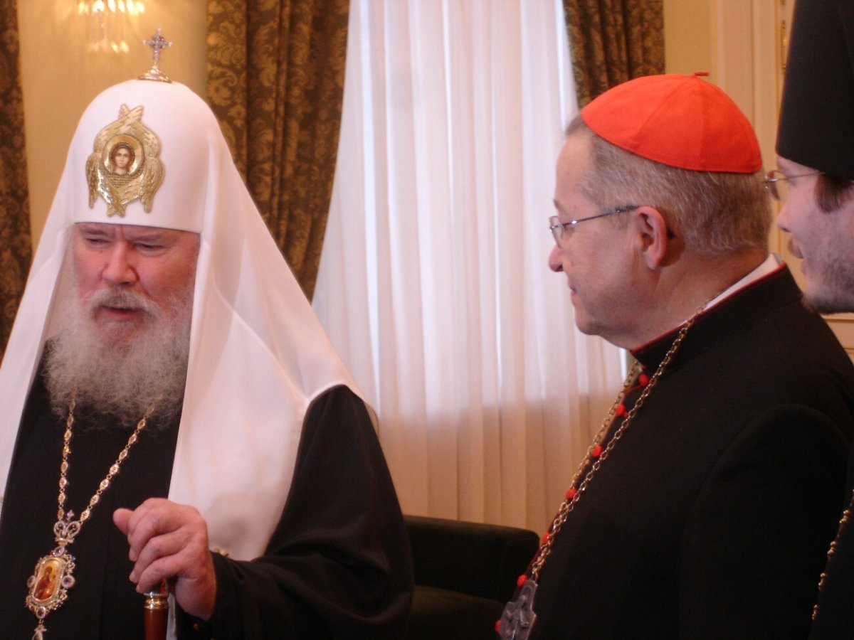 29 octobre 2008, rencontre avec le patriarche Alexis II à Moscou. © Père Stéphane Duteurtre.