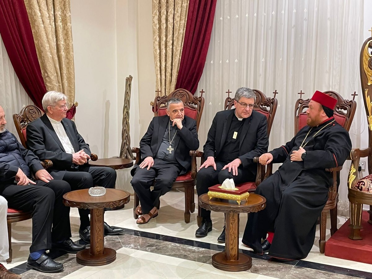 Avec Mgr Nicodemus, de l'église syriaque orthodoxe. © L'Œuvre d'Orient.