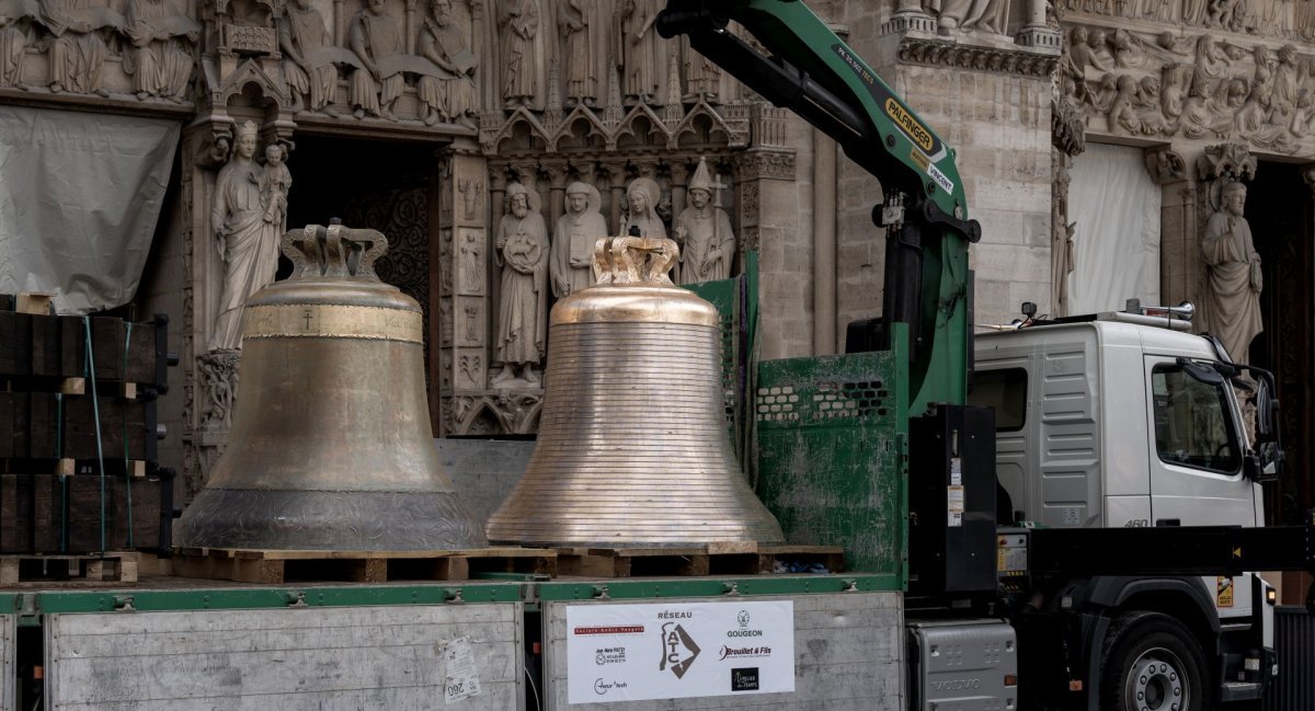 Bénédiction des cloches de retour à Notre-Dame de Paris. © Liam Hoarau / Diocèse de Paris.