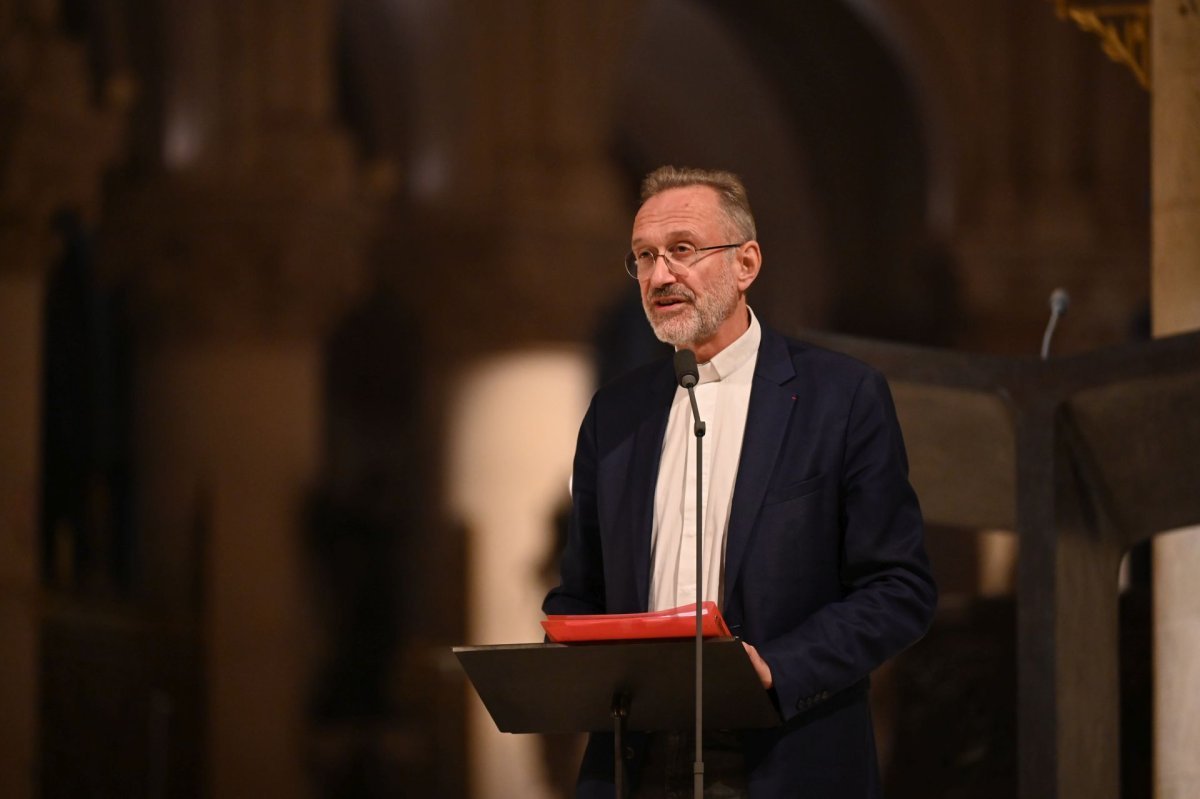 Veillée à Notre-Dame de Paris. © Marie-Christine Bertin / Diocèse de Paris.