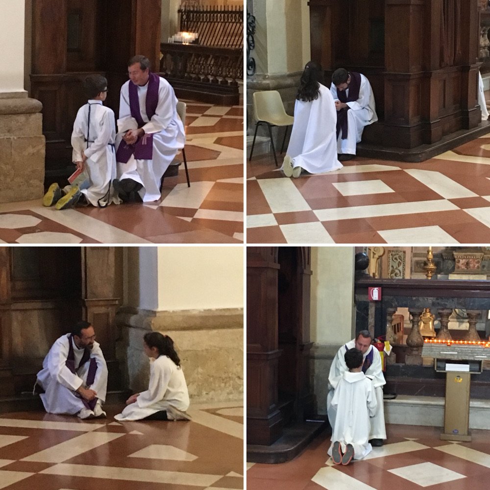 Confessions à Sainte Marie des Anges, Assise © Diocèse de Paris.