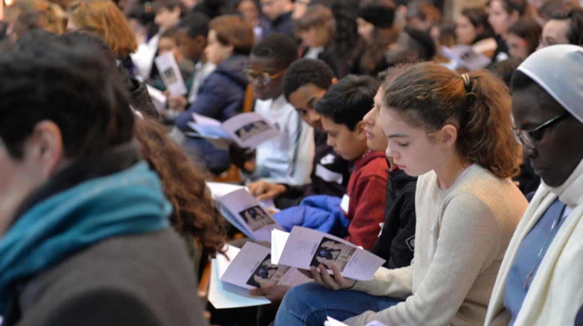 Appel décisif des jeunes catéchumènes 2019. © Marie-Christine Bertin / Diocèse de Paris.