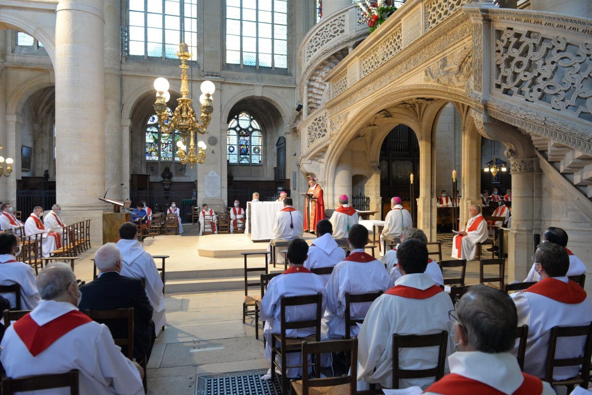 Rassemblement des prêtres de Paris en septembre 2020. © Marie-Christine Bertin / Diocèse de Paris.