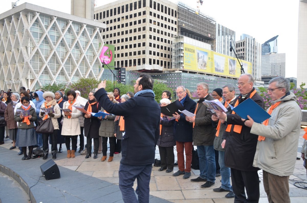 Rassemblement “Pâques 2017” à La Défense. © Michel Pourny.