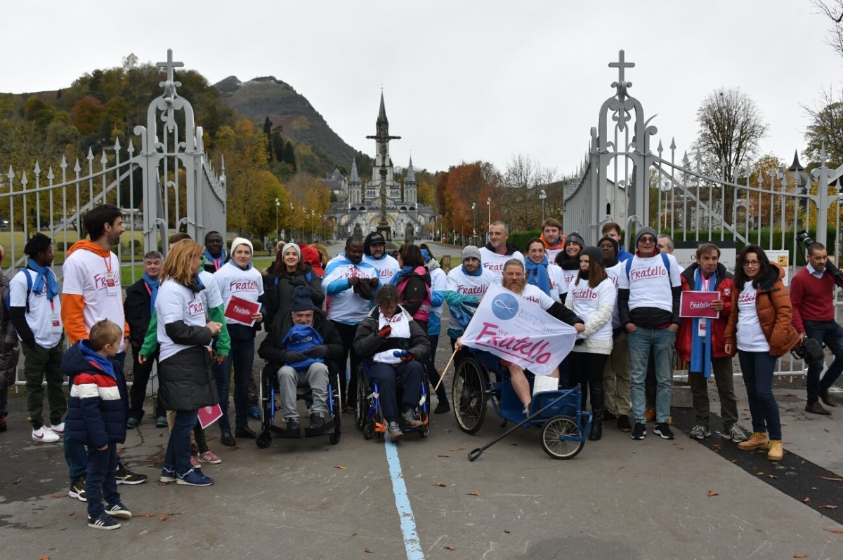 Rencontres européennes à Lourdes avec Fratello 2019. © François-Régis Salefran.