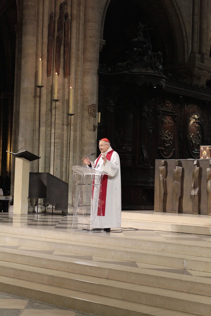 Deuxième intervention du cardinal André Vingt-Trois. © Yannick Boschat / Diocèse de Paris.