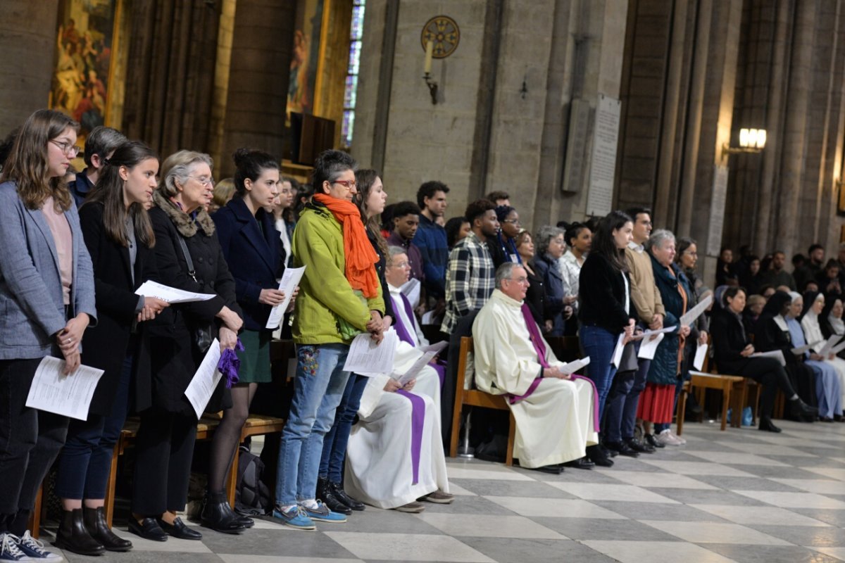 Appel décisif des catéchumènes, célébration de 15h. © Marie-Christine Bertin / Diocèse de Paris.