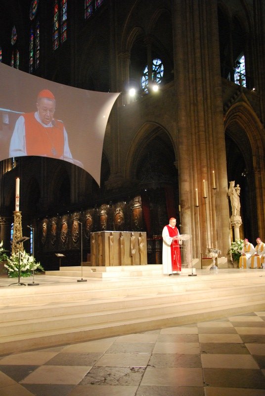 Le cardinal André Vingt-Trois a développé les axes essentiels de travail (…). © Pierre-Louis Lensel.