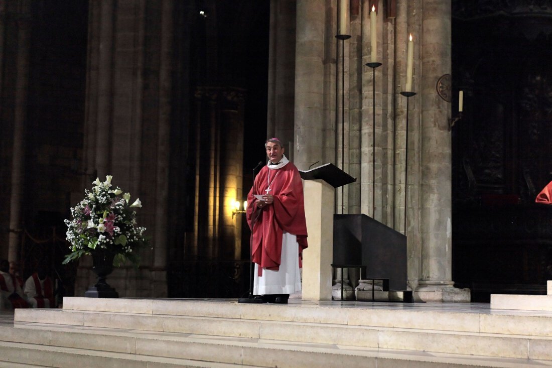 Remerciements de Mgr Georges Soubrier. © Yannick Boschat / Diocèse de Paris.