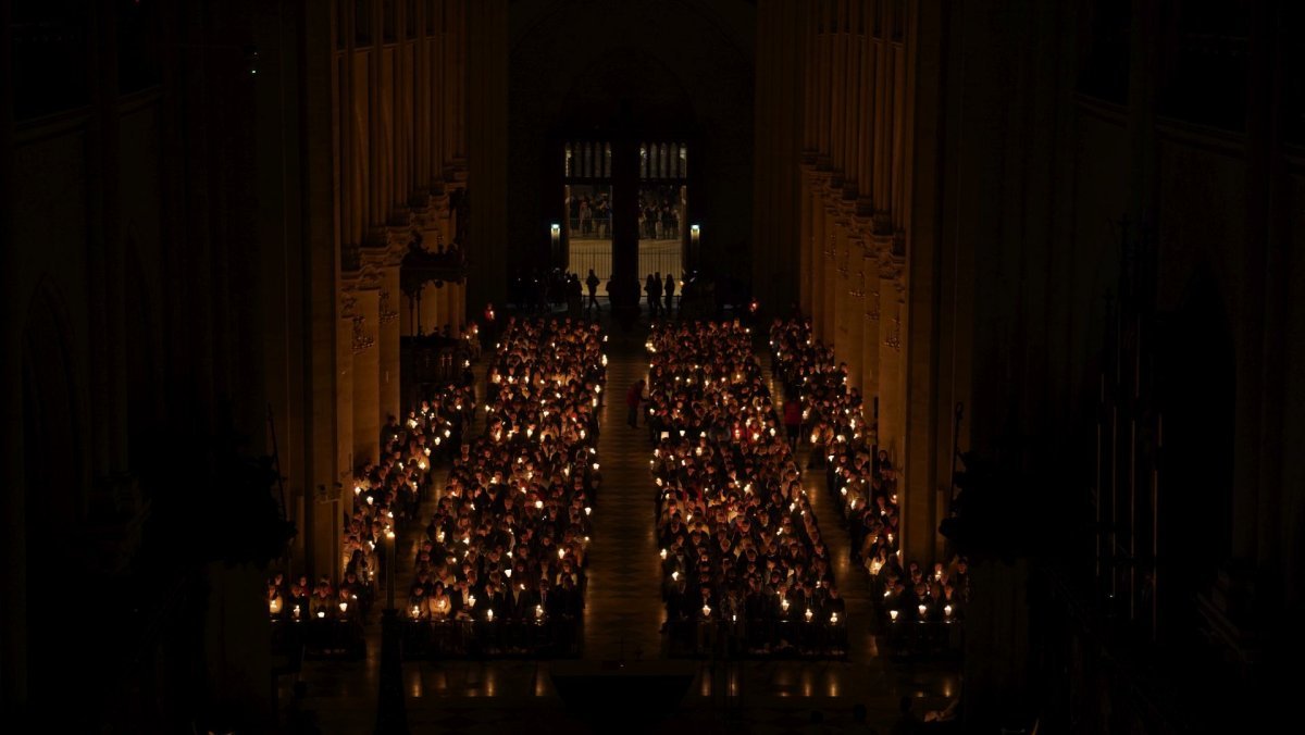 Vigile pascale 2026 à Notre-Dame de Paris (4e). © Notre-Dame de Paris.