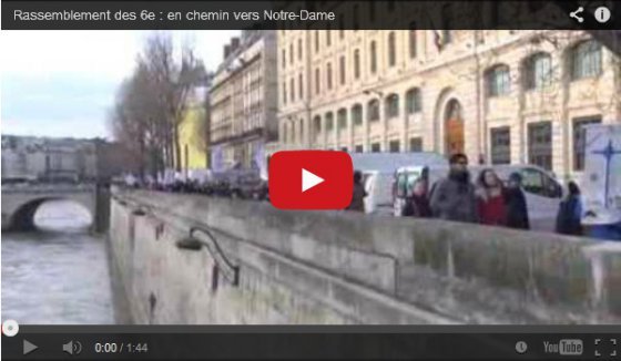 Rassemblement des 6e : en chemin vers Notre-Dame 