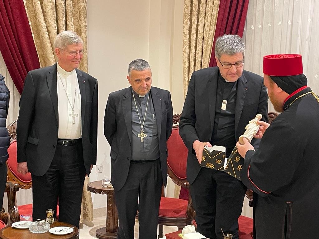 Avec Mgr Nicodemus, de l'église syriaque orthodoxe. © L'Œuvre d'Orient.