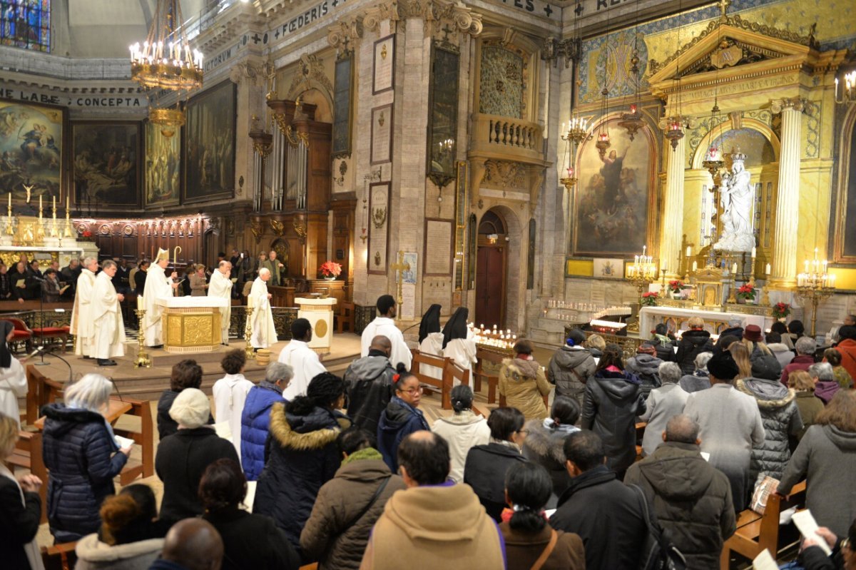 Solennité de Marie Mère de Dieu 2019 à Notre-Dame des Victoires. © Marie-Christine Bertin / Diocèse de Paris.