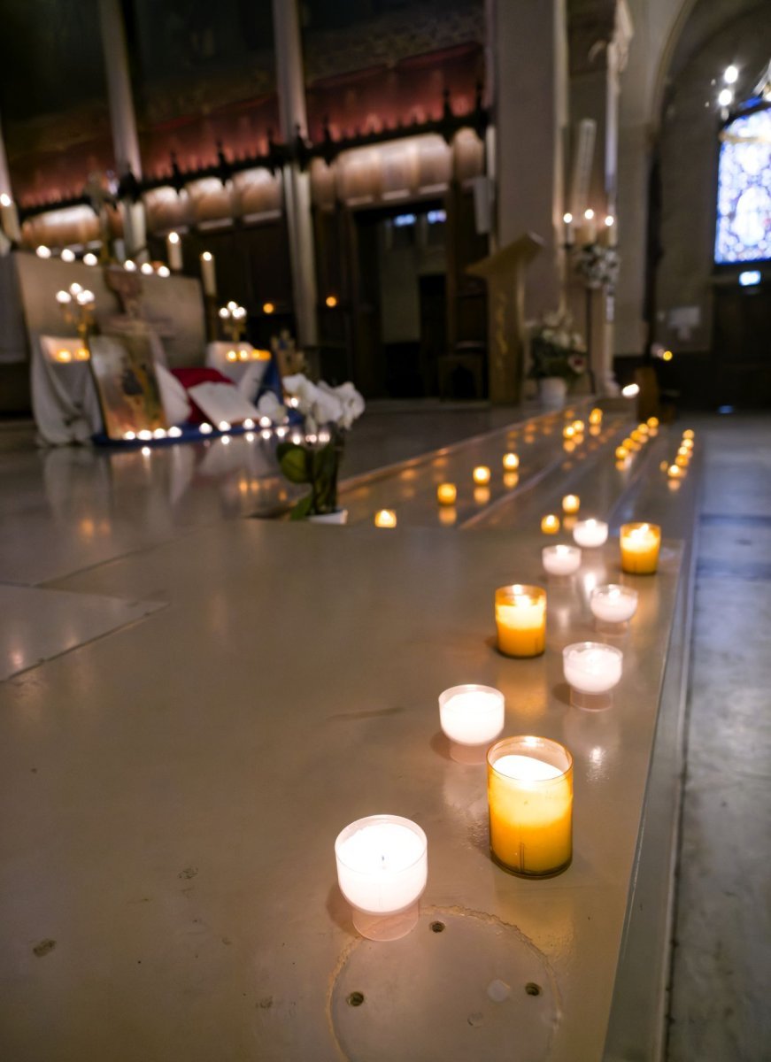 Prière du matin à l'Immaculée Conception. © Yannick Boschat / Diocèse de Paris.