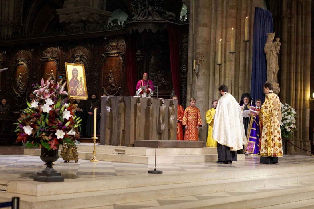 Vêpres orthodoxes à Notre-Dame de Paris. © Yannick Boschat / Diocèse de Paris.