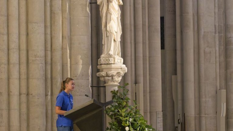 Veille de la fête de l'Assomption à Notre-Dame de Paris 2025. (c) Yannick Boschat / Diocèse de Paris.